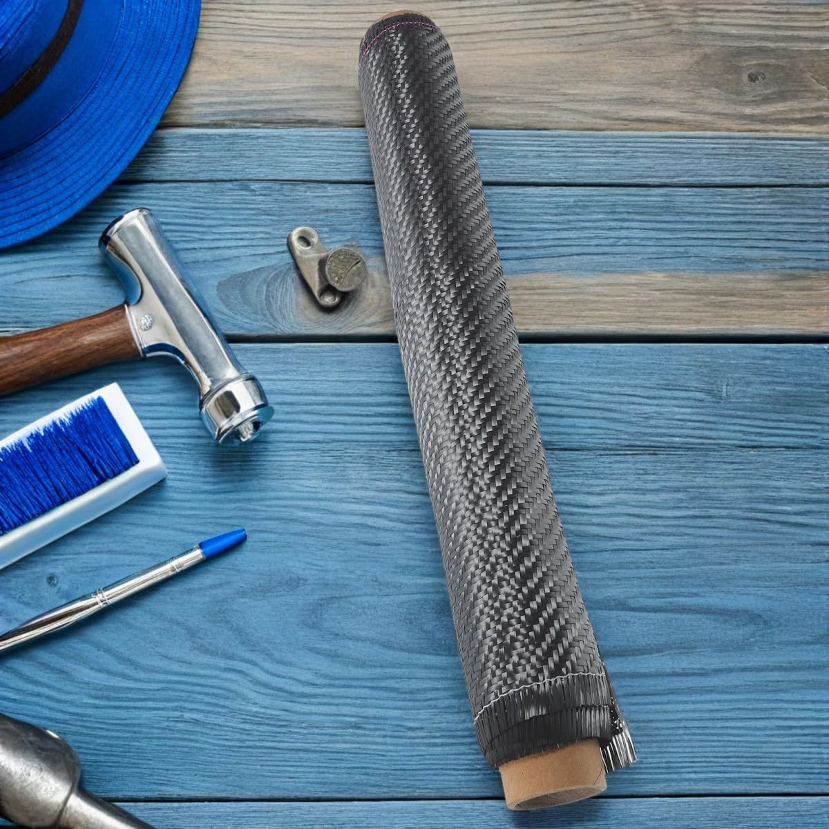 Alipis 1 Roll Black Carbon Fiber Twill Weave Fabric Sheet for Structural Reinforcement and Enhanced Strength, for DIY Repair Projects on Boats and Furniture