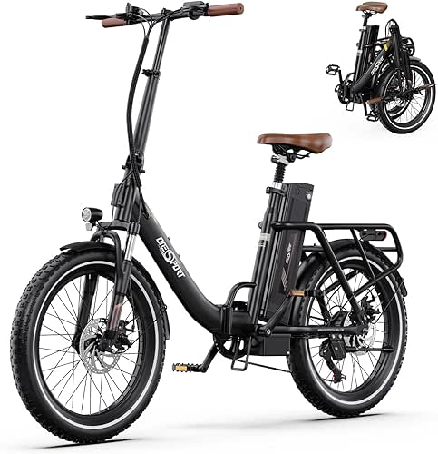 ONESPORT OT16-2 Bicicleta Eléctrica Plegable, 20" Ebike con Extraíble Bateria