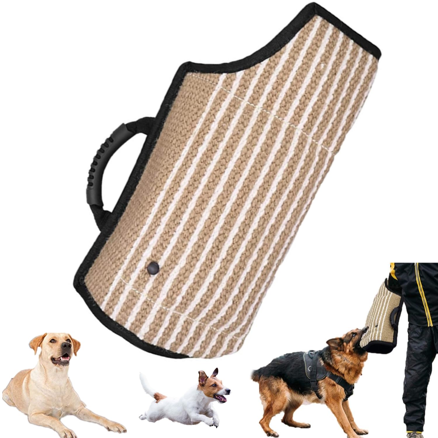 Manche épaisse pour Morsure de Chien Manchon de Protection pour Grand Chien Manchette Mordant en Jute pour Chien Formation de Morsure de Chien Equipement d'Education de Chien
