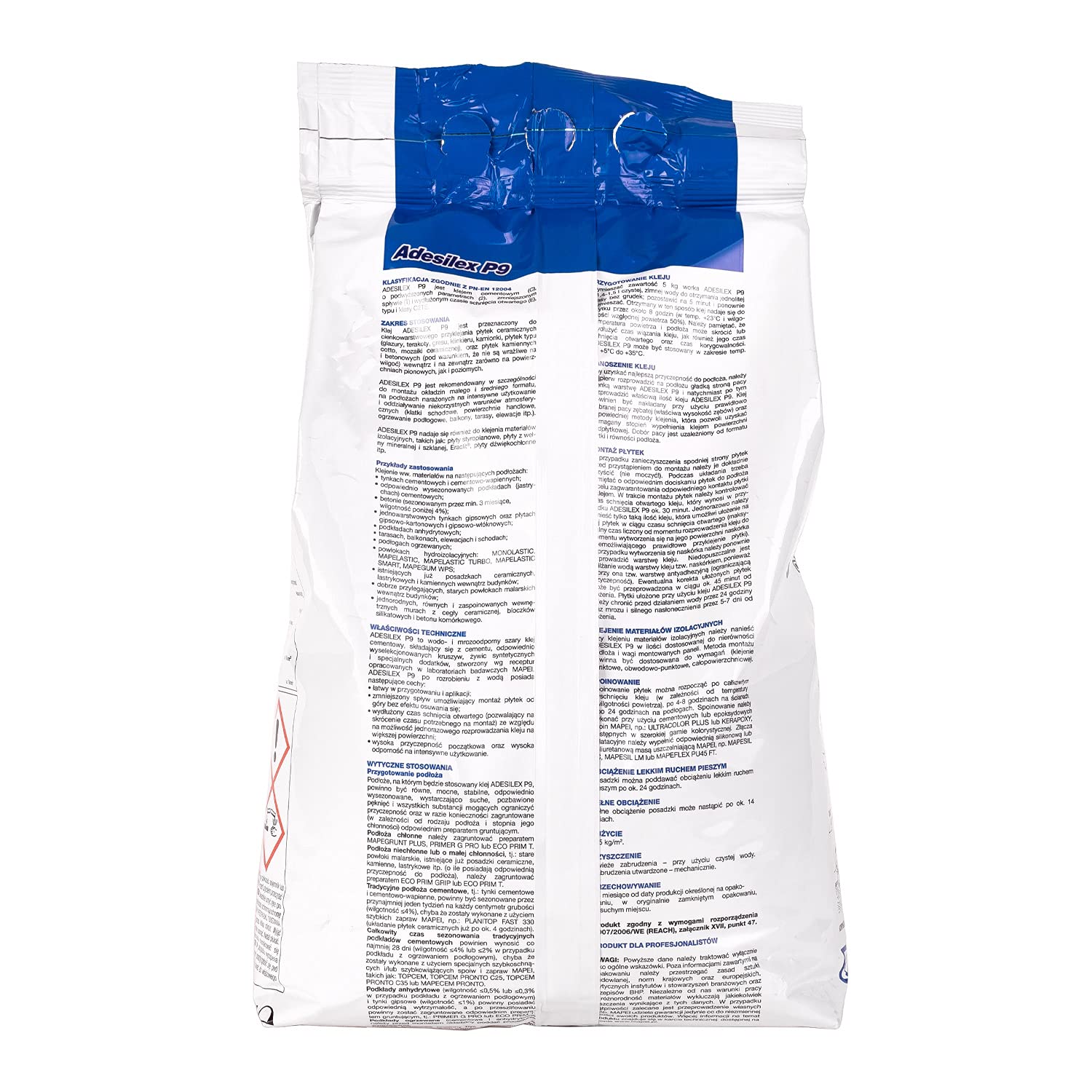 Uniwersalny cementowy klej do płytek i kamienia naturalnego MAPEI ADESILEX P9 szary 5kg