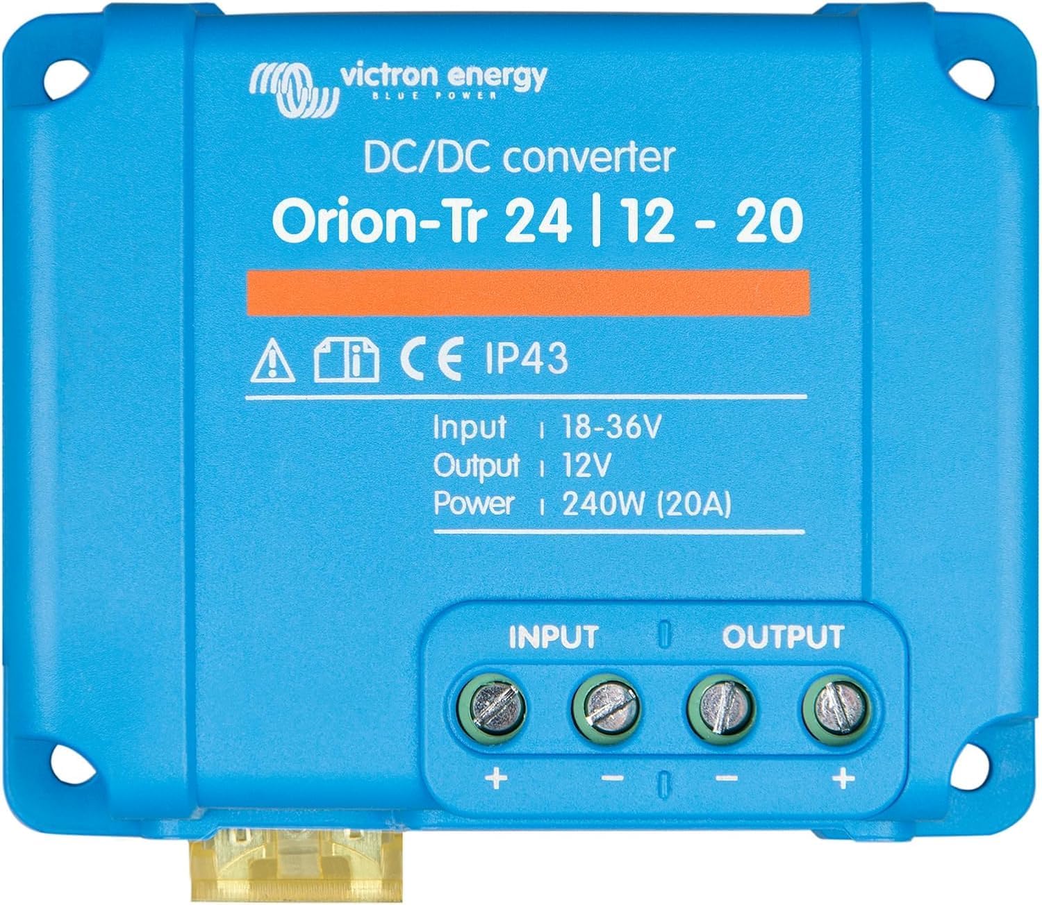 Orion-Tr DC to DC Converter - 24/12-Volt 20 amp 240-Watt - IP43 Protected - for Dual Battery Systems - Non-Isolated