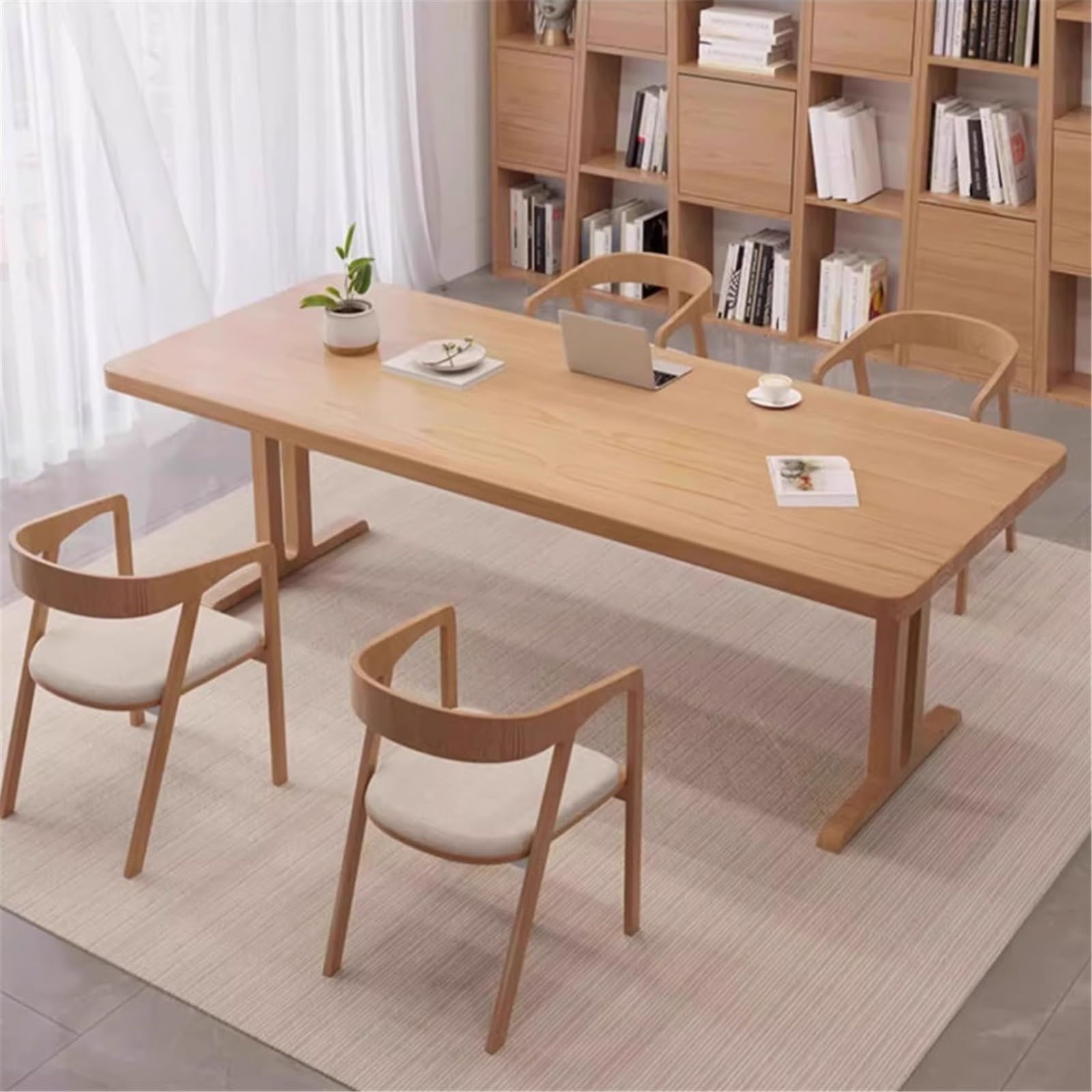 Acrittura Tavolo da pranzo rettangolare semplice con scrivania in legno(XL)