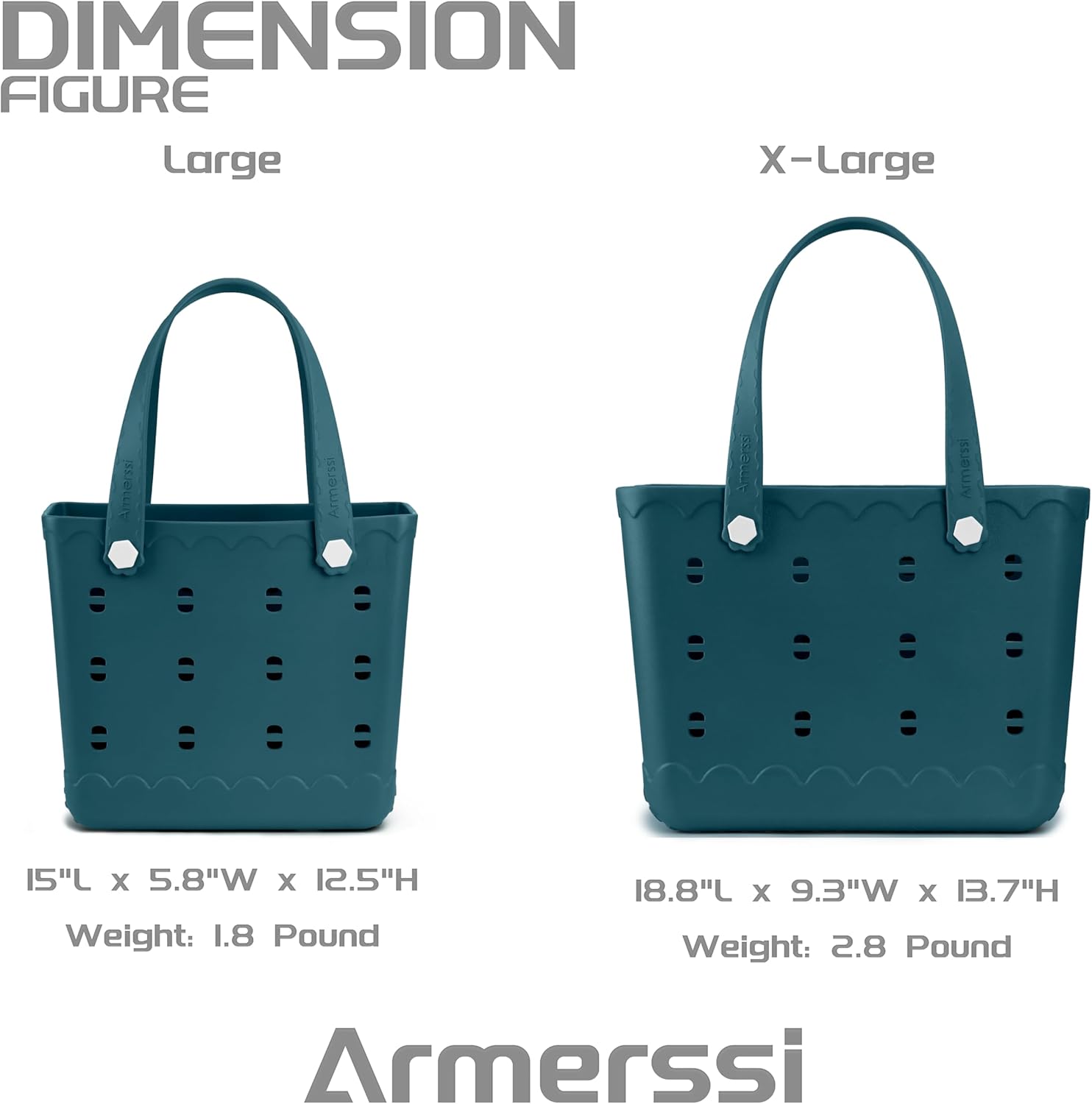 Armerssi Rubber Tote Bag for Women Large Rubber Beach Bag Waterproof Washable Handbag Durable EVA Tote Beach Swimming Travel