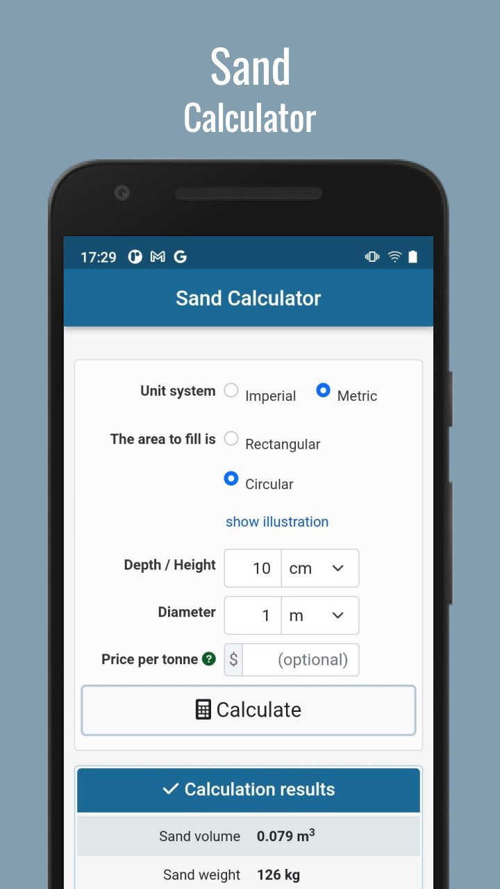 Sand Calculator App on Amazon Appstore