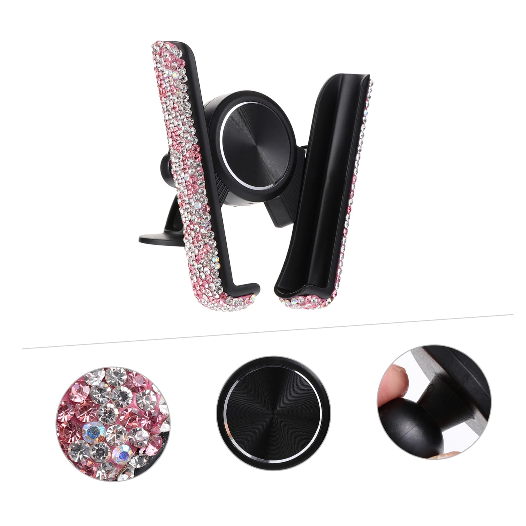 OSALADI 3pezzi Supporto Per Telefono Da Auto Con Strass Porta Smartphone Per Ventilazione Compatibile Con Telefono Da Design Elegante e Funzionale Facile Accesso Alla Porta Di Ricarica