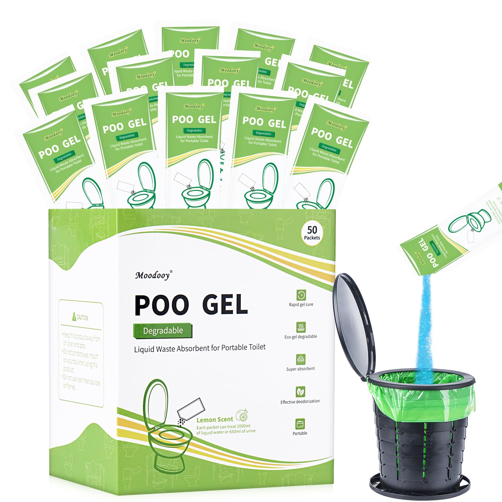 Poo Powder For Portable Toilet Liquid Waste Gelling And