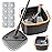KZKR Spin Mop and Bucket Set with 8 Replaceable Microfiber Mop Pads with Self Separation Dirty and Clean Water System, Self Wringing 360 Rotating Square Mop Head for Hardwood Tile Marble Floors