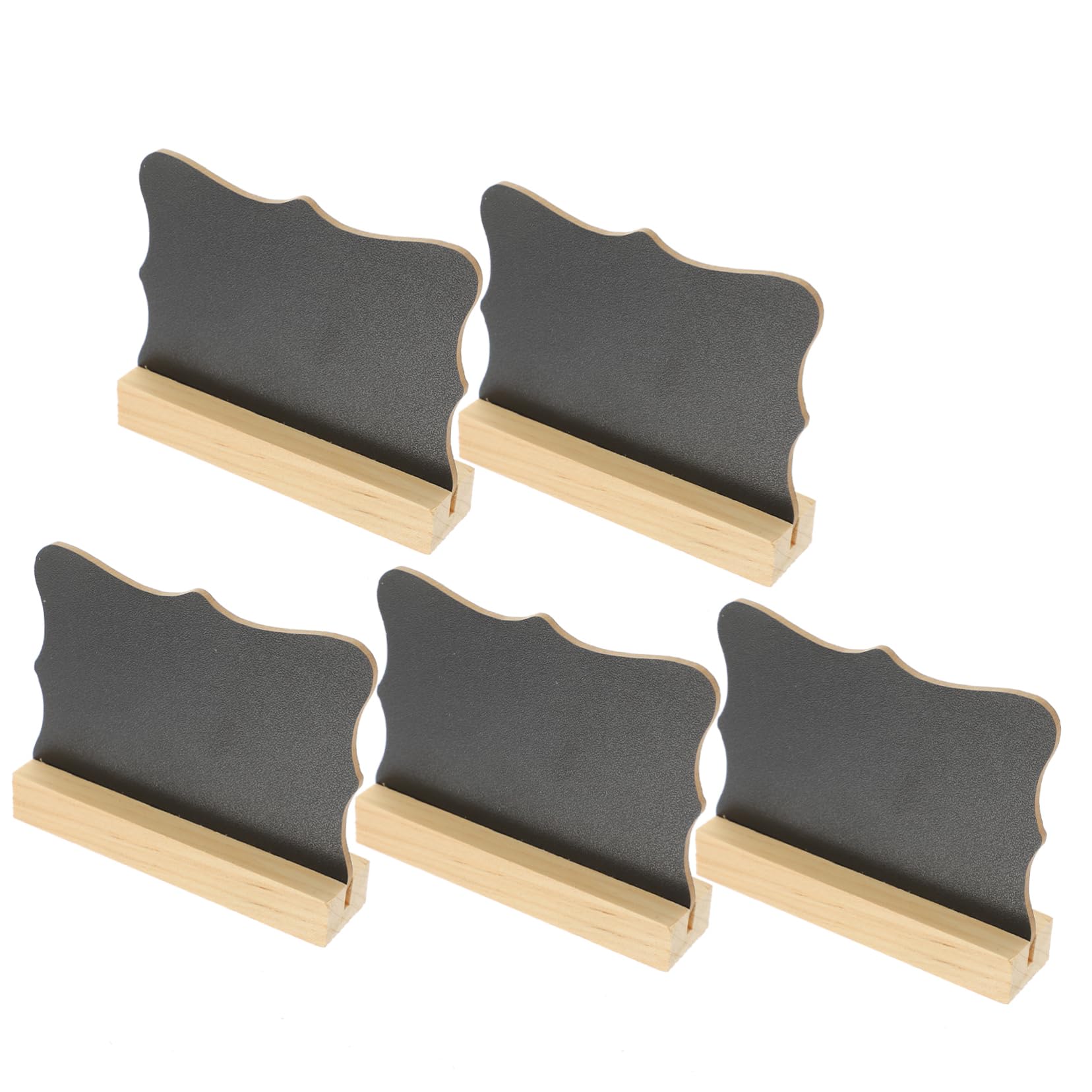 ARTIBETTER 4 Ensembles Ornements À Tableau Noir Double Face Petit Panneau De Décoration Intérieure Craie Table De Table Planche Mini-tableaux Mini Panneaux De Tableau En Bois 5 Pièces * 4