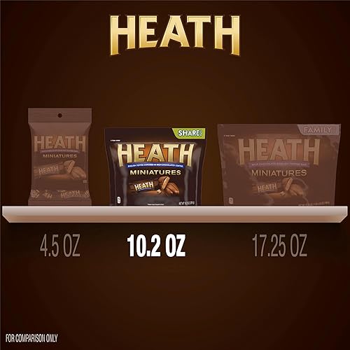 Miniatura 4 de HEATH Miniatures - Barras de caramelo de caramelo inglés, envueltas individualmente, sin gluten, paquete compartido de 10.2 onzas