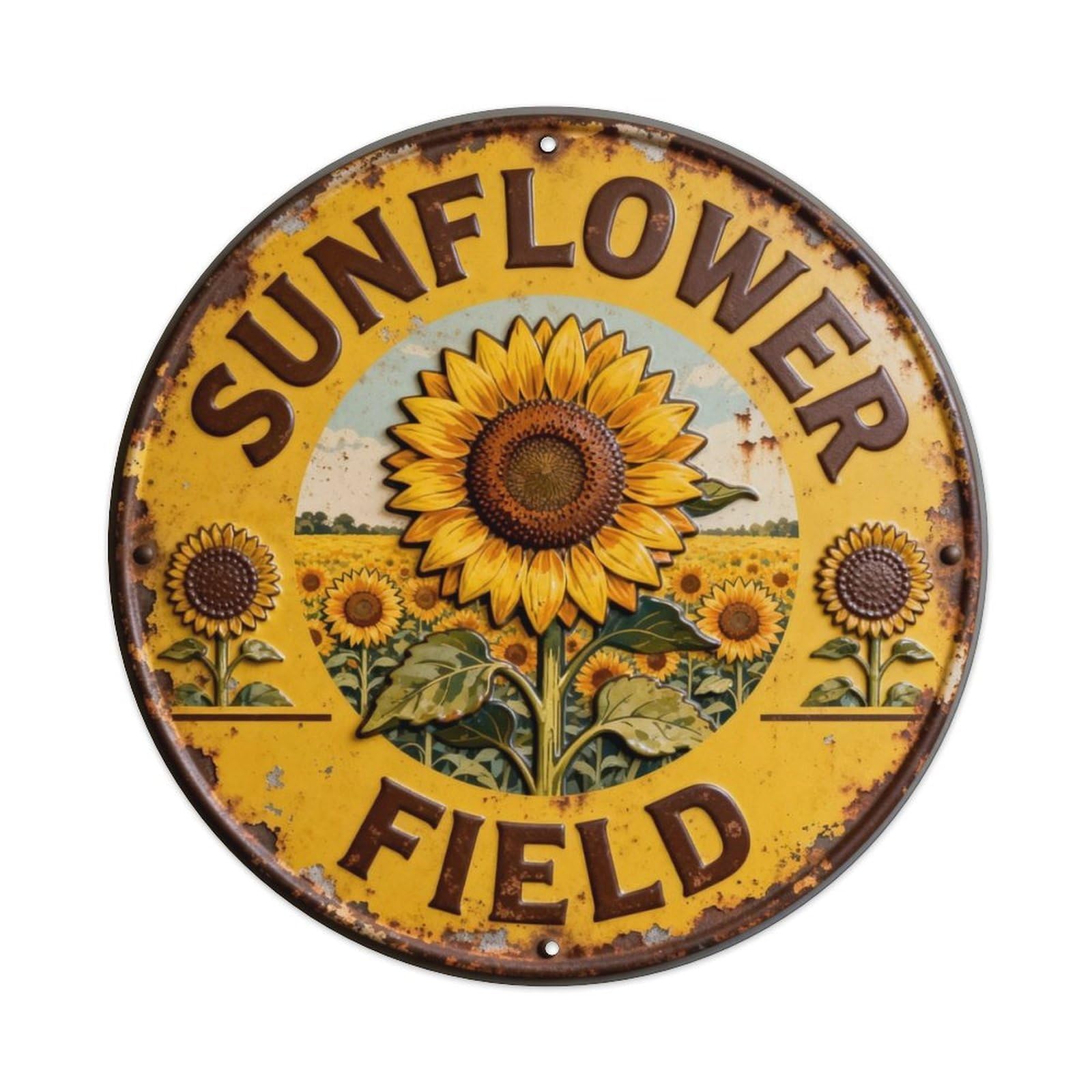 Sunflower Field Metal Tin Sign Plaque
