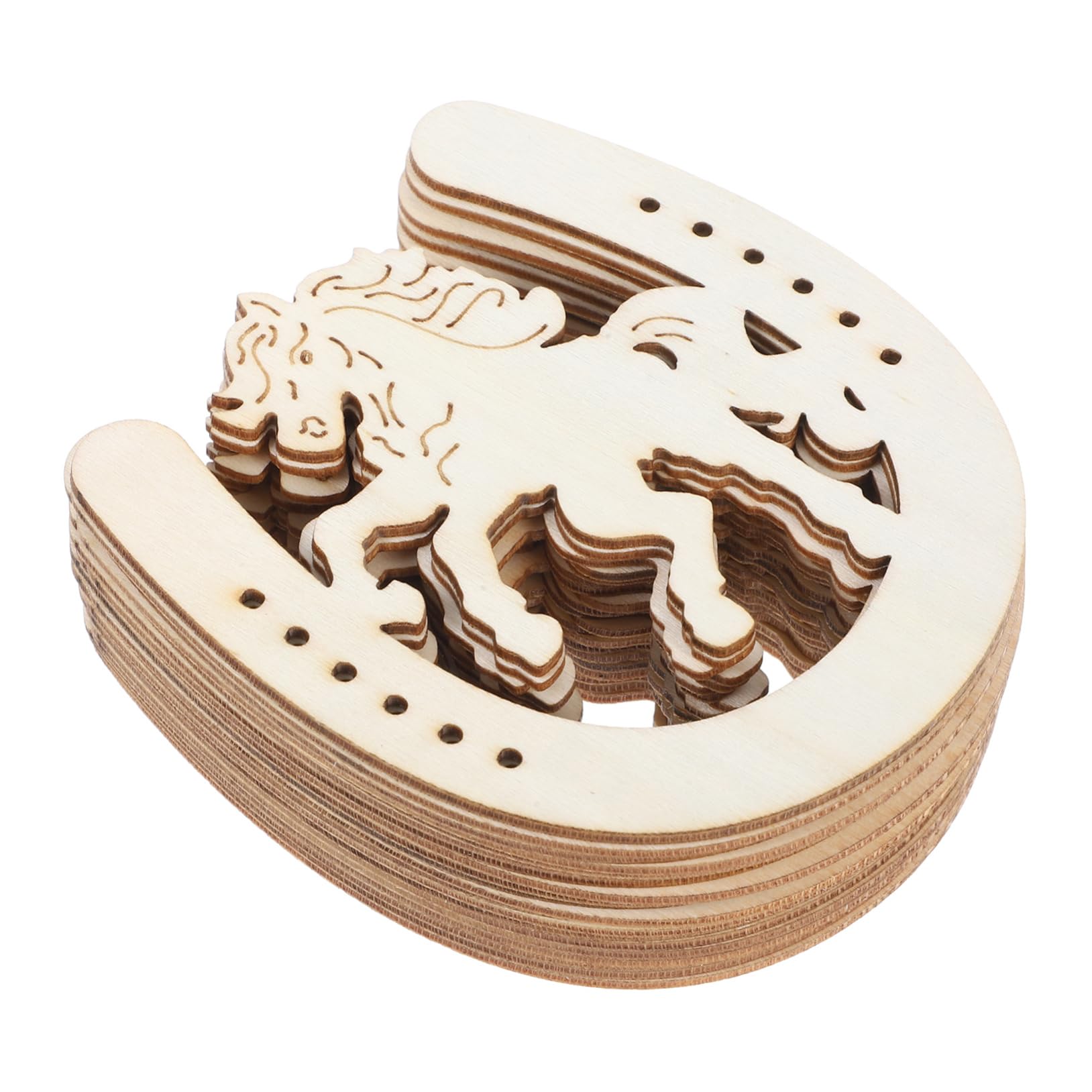 HAPINARY Unique Wooden Horseshoe Pendant DIY Craft Kit for Home Decor Craft Projects