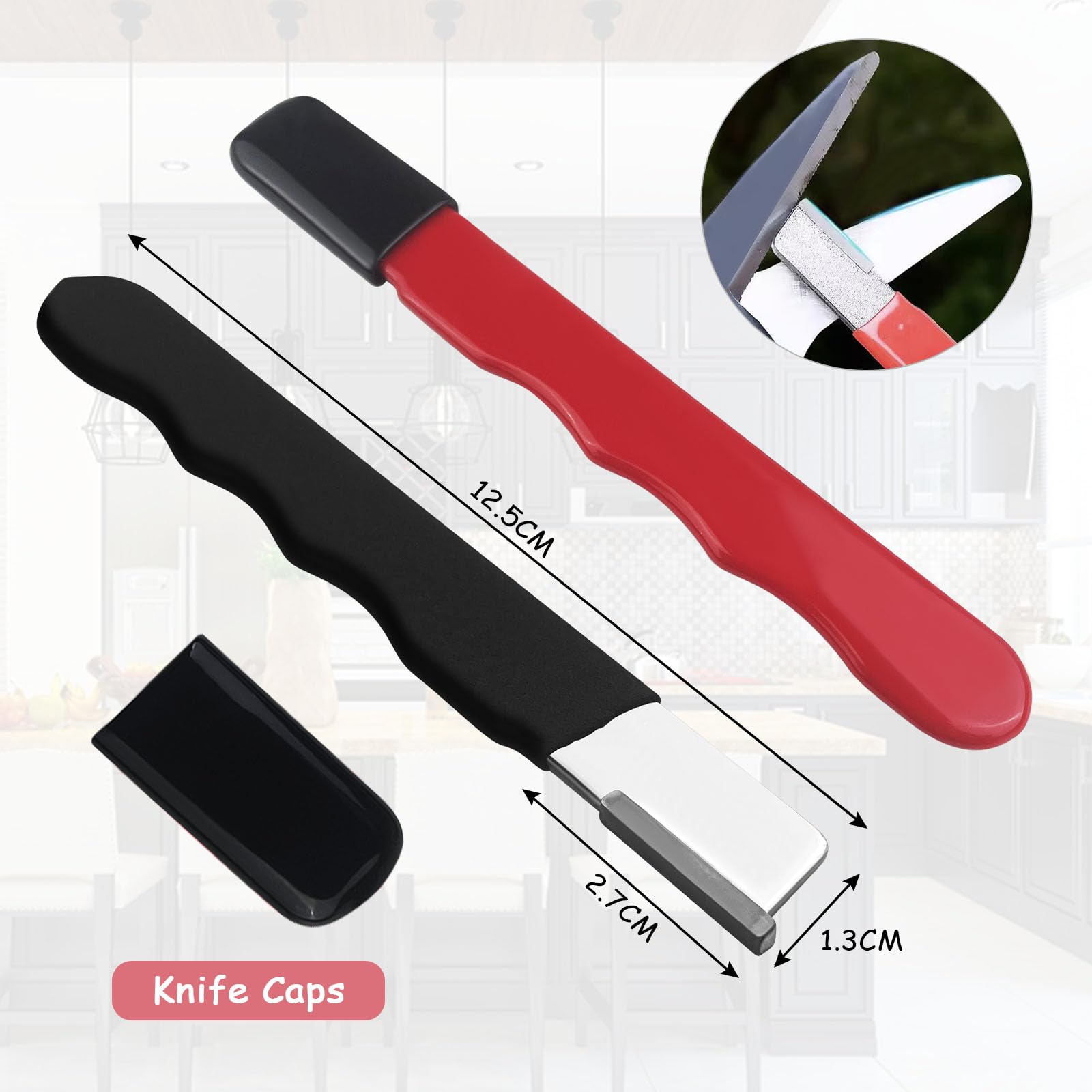 Rseuphiee 2 Pezzi Affilacoltelli, Affilatore Portatile, Affilacoltelli a Doppia Faccia, Affilacoltelli Manuale, Affilatore Professionale, per Affilare Coltelli, Ascia, Cesoie da Giardino, Vanga