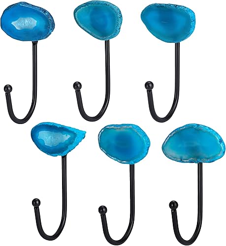 Miniatura 8 de Ganchos de pared de ágata para colgar, gancho decorativo de pared, ganchos para colgar sombreros, ganchos para colgar en la pared, ganchos en J