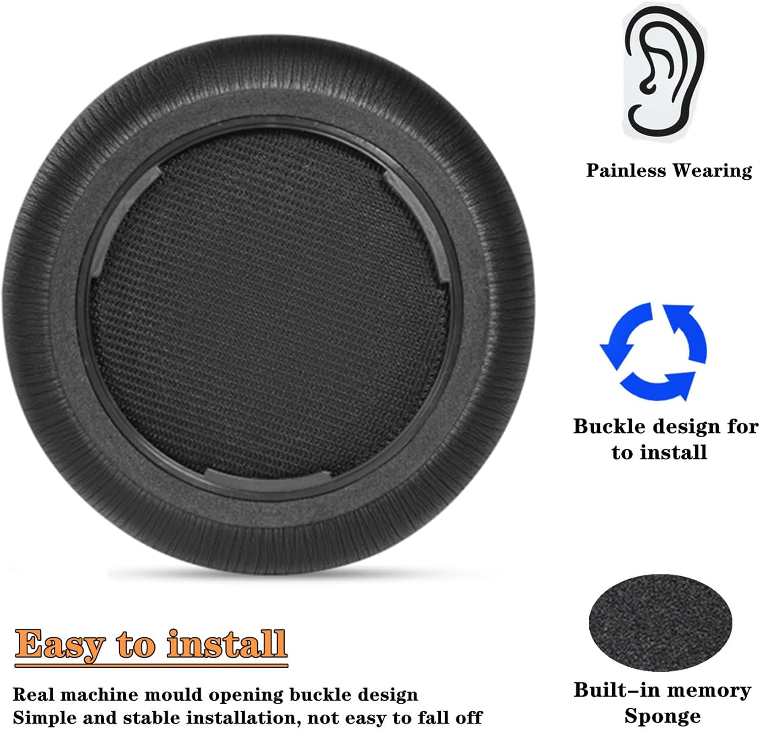 MMX200 Ear Pads Headband Replacement Earpads Compatible with Beyerdynamic MMX100 MMX150 MMX200 Pro Headset Protein Leather Ear Cushions Covers Parts (Not Fit MMX300 DT Series Headphones)