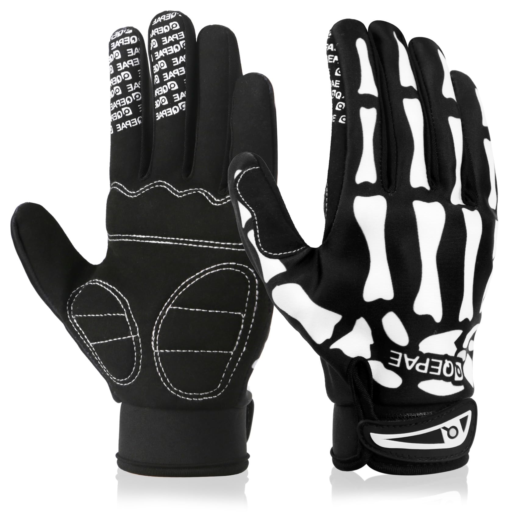 Guanti da scheletro per bici Guanti da ciclismo Guanti da teschio per uomo e donna, Guanti da moto per bicicletta Guanti da MTB Guanti da regalo di Halloween per sport all'aria aperta Escursionismo