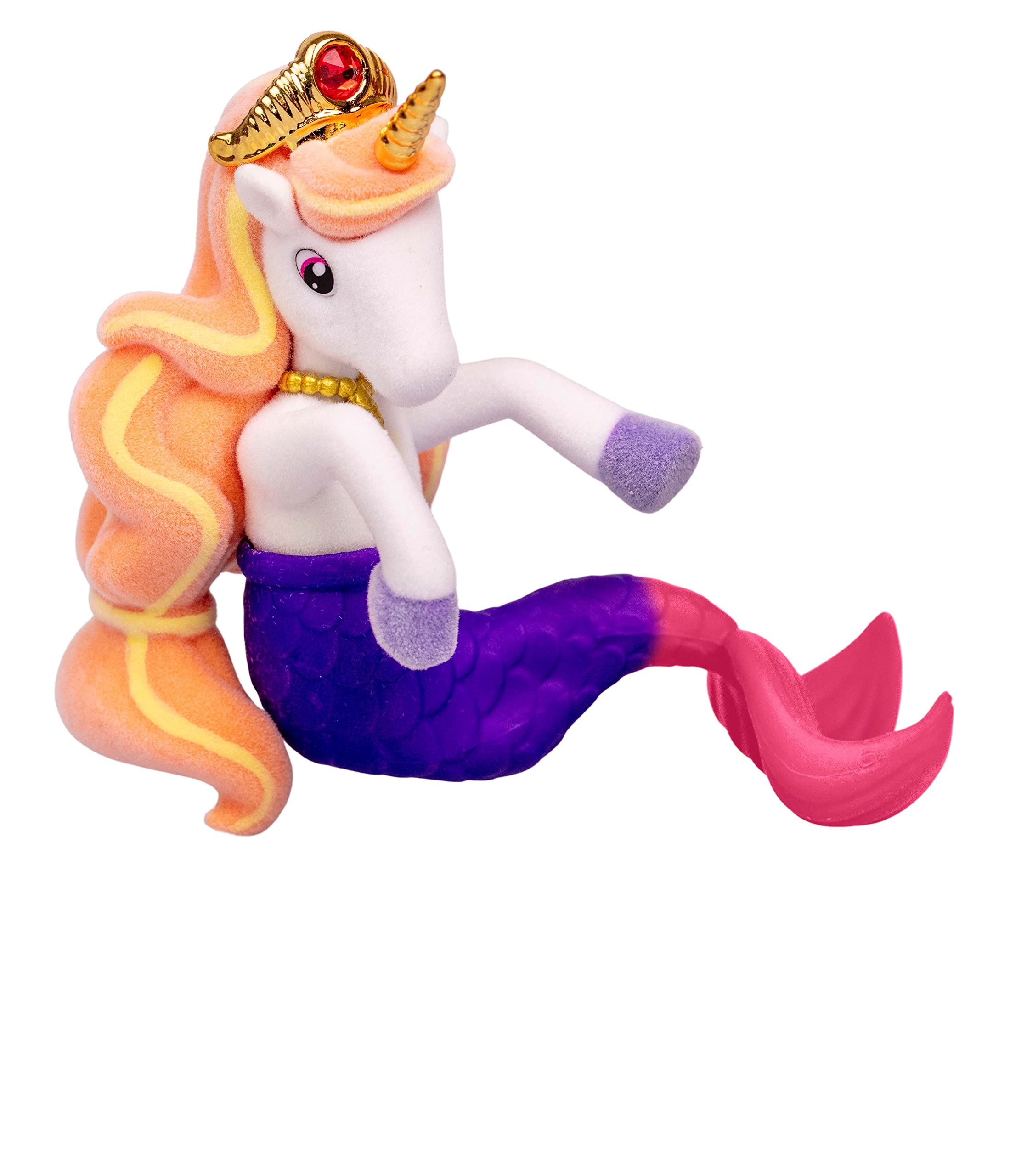 Galupy MERMAID 3-pak – figurki jednorożca syrenka do kolekcjonowania, 3x jednorożec z płetwą i kryształ Swarovski, 18 różnych figurek do zebrania