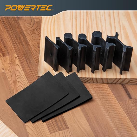 POWERTEC 71441 Flexible Contour Sanding Grips Set w/ 3 Flexible Foam Pads and 6 Profile Grips for Sanding Convex and Concave Profiles