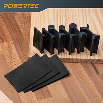 POWERTEC 71441 Flexible Contour Sanding Grips Set w/ 3 Flexible Foam Pads and 6 Profile Grips for Sanding Convex and Concave Profiles