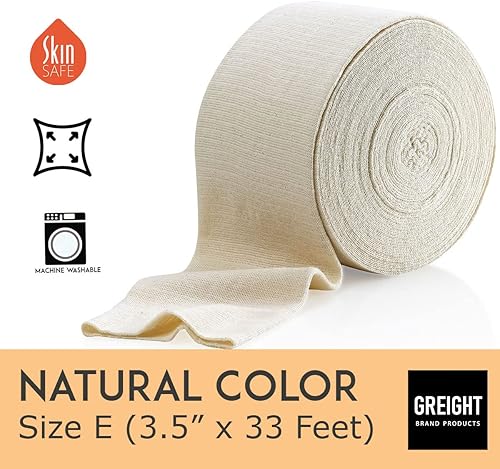 Miniatura 2 de Vendaje elástico tubular de soporte  Rollo de vendaje de compresión tubular elástico reutilizable para piernas, rodillas, muslos, brazos y codos,