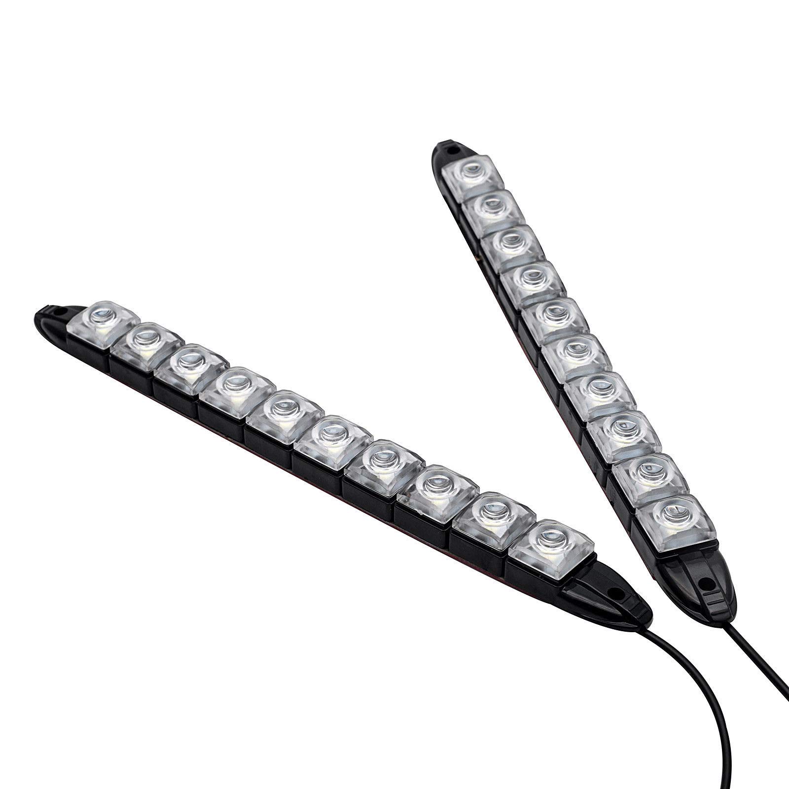 2 Pezzi 10 LED Luce di Marcia Diurna per Auto Bianca Drl Luce Diurna Fendinebbia Fari di Guida Impermeabili