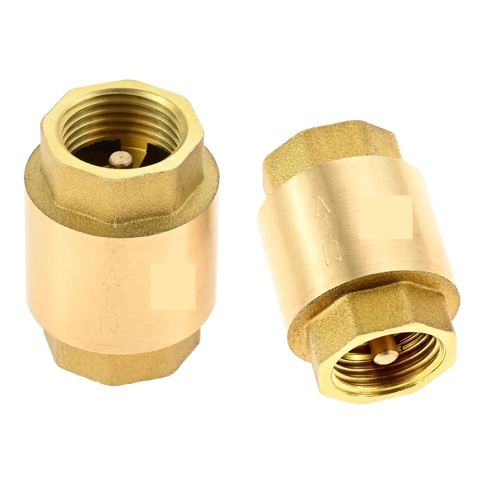 Válvula de retención 1/2 "3/4" 1 "latón NPT rosca hembra sin retorno válvula de retención de agua en línea Horizontal Vertical unidireccional 2 uds(1")