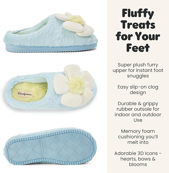 Dearfoams Pantuflas Mujer Cozy Rosie Cuties Suave Regalo Espuma Viscoelásti miniatura 4