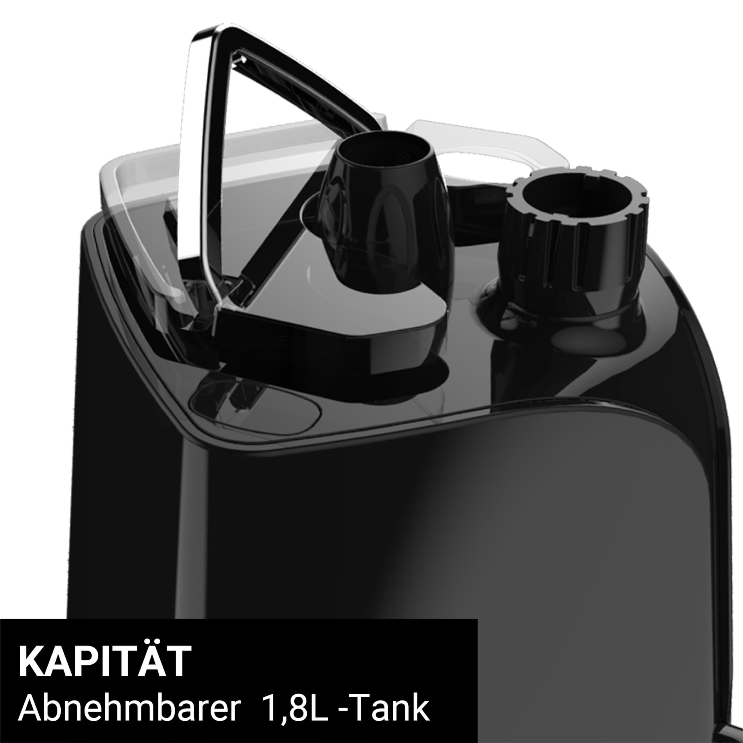 SteamOne Vertikaler Dampfglätter Steamer Schwarz 1800W - 1,8L | Vertikaler Steamer, 1800W, Tank 1,8L, Dreifacher Wärmeschutzschlauch, Sanfter Dauerdampf, 4 Antriebsräder, H18B