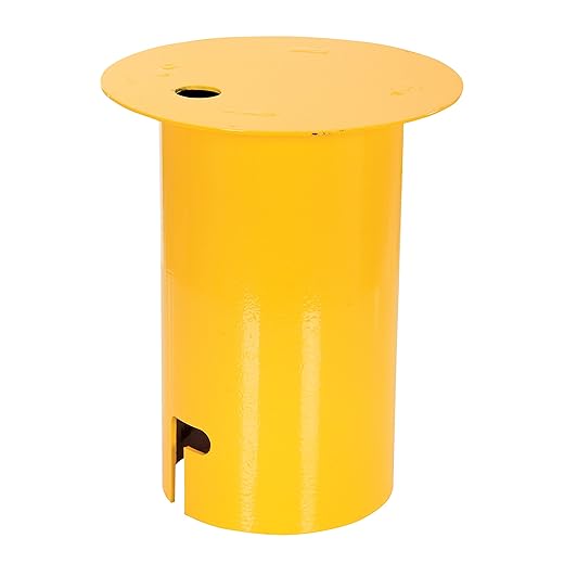 Vestil BOL-R-SLV-CV Steel Removable Bollard Sleeve Cover 8 in. x 8 in. x 9-13/16 in. Yellow