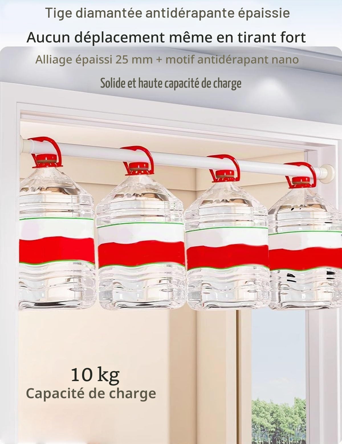 Rideau de Porte Thermique Anti Chaleur Porte D'entrée Isolant Anti Froid et Chaleur, Rideaux de Porte Thermiques avec Tige Télescopique, PVC Transparente Rideau pour Climatiseur