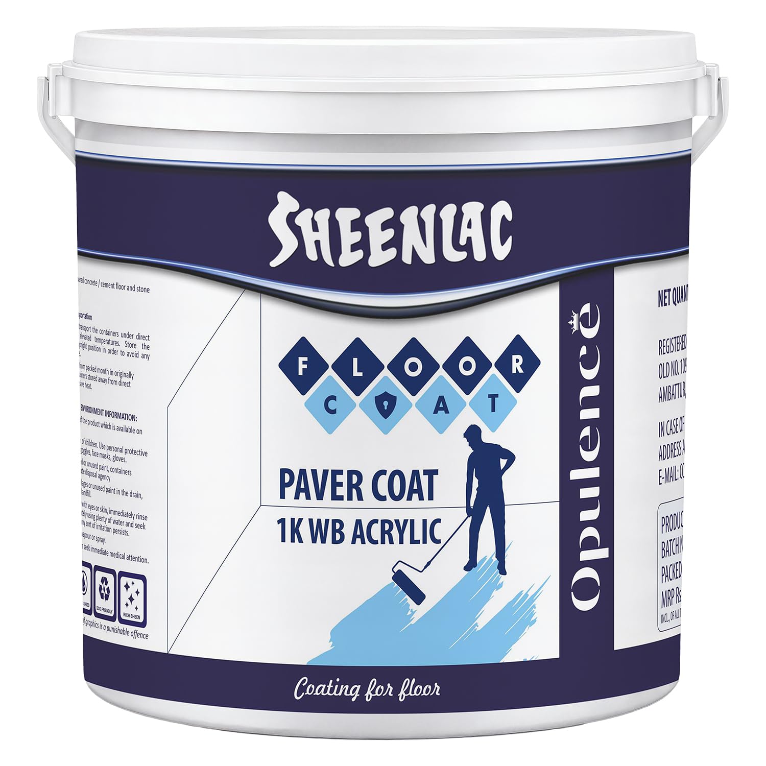 SHEENLAC Paver Coat 1K – Cardinal Red, 4 L | Water-Based Acrylic Floor Coating & Protective Sealant for Concrete and Paver Surfaces