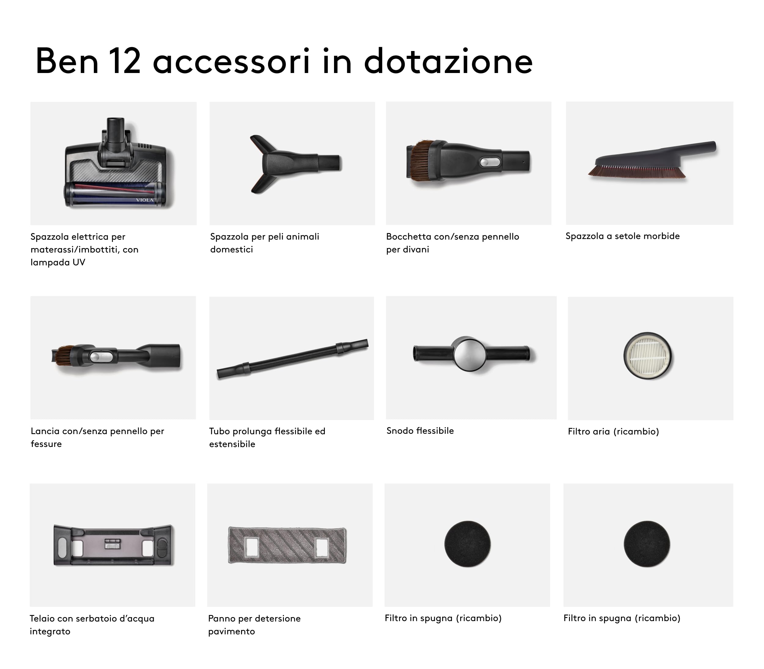 VIOLA Aspirapolvere Senza Fili, 80Min/28,8V/600W Scopa Elettrica Senza Fili, Aspirapolvere Potente, Aspirapolvere Verticale con Batteria Rimovibile per Tappeti/Peli Animali, Divani, Nero