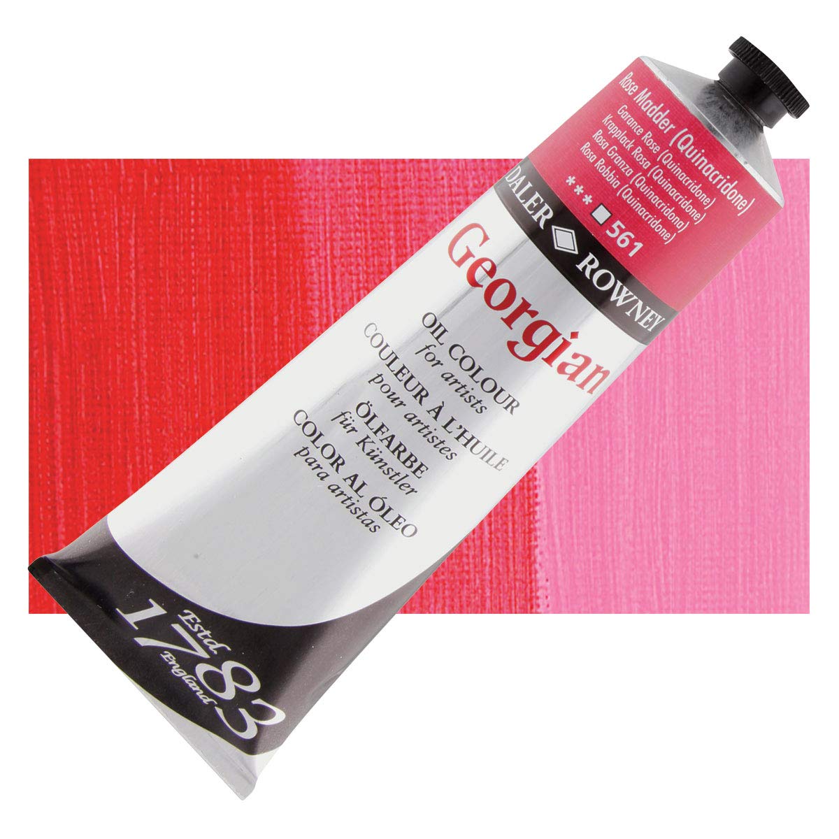 Daler-Rowney Georgian Oil Paint, Aluminium Tube, 7.61oz - 225 ml, Rose Madder