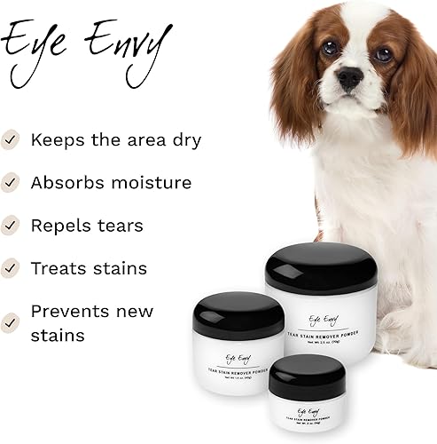 Miniatura 2 de Eye Envy Polvo eliminador de manchas para perros y gatos 100 natural seguro aplicar alrededor de los ojos para absorber y repeler desgarros mantiene