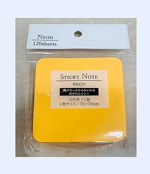 Amazon.co.jp: 角丸ふせん紙 付箋紙 ネオンカラー オレンジ 75mm