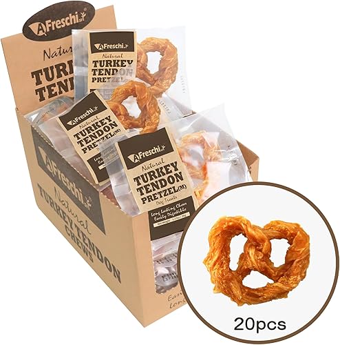 Miniatura 10 de AFreschi tendones de pavo para perros, de origen estadounidense, golosinas saludables para perros, masticables sin cuero crudo para cachorros,
