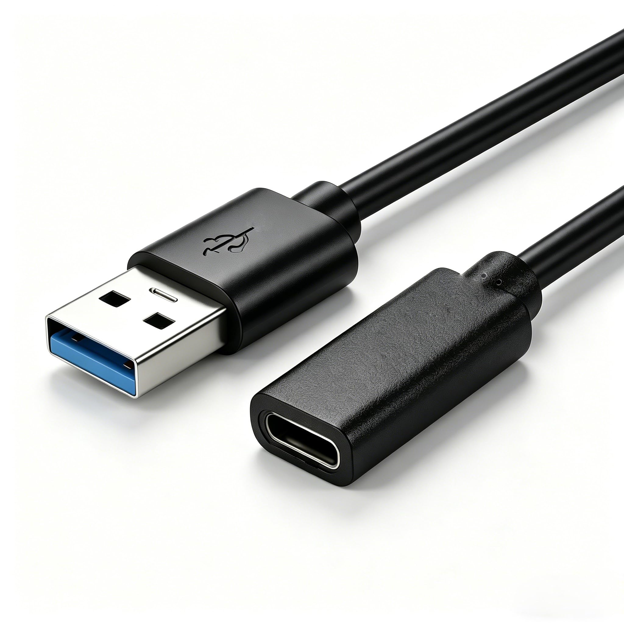 Typheoniks USB 3.0 Male to USB Type C Female Extension Cable 1.64FT Fast Data Transfer Cord for Laptop PC Phone