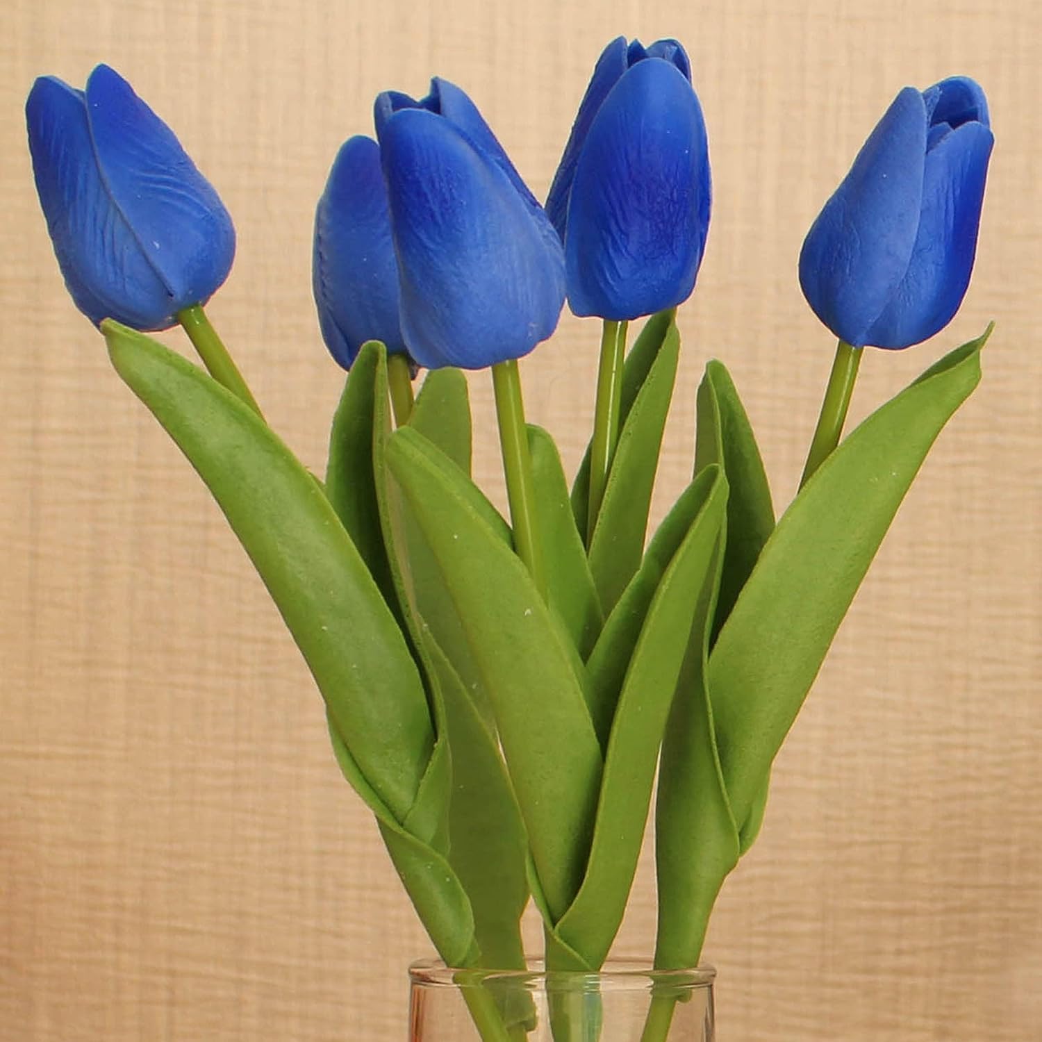 Tied Ribbons Artificial Tulip Flowers Bunch For Vase (Set Of 5, Blue) Home Decoration Living Room Bedroom Table Top Decorative Items - Silk (B06XHHB5FJ) Amazon Price History, Amazon Price Tracker