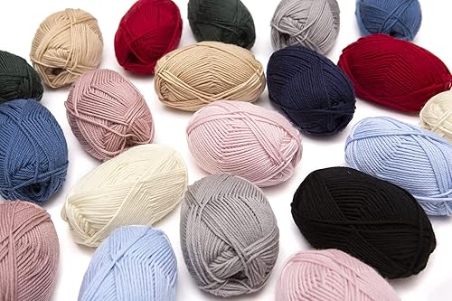 Miniatura 5 de Juego de 3 madejas de hilo de lana 100% pura (5.29oz) DK Weight - Procedente directamente de Perú - Celestial suave y perfecto para tejer y tejer