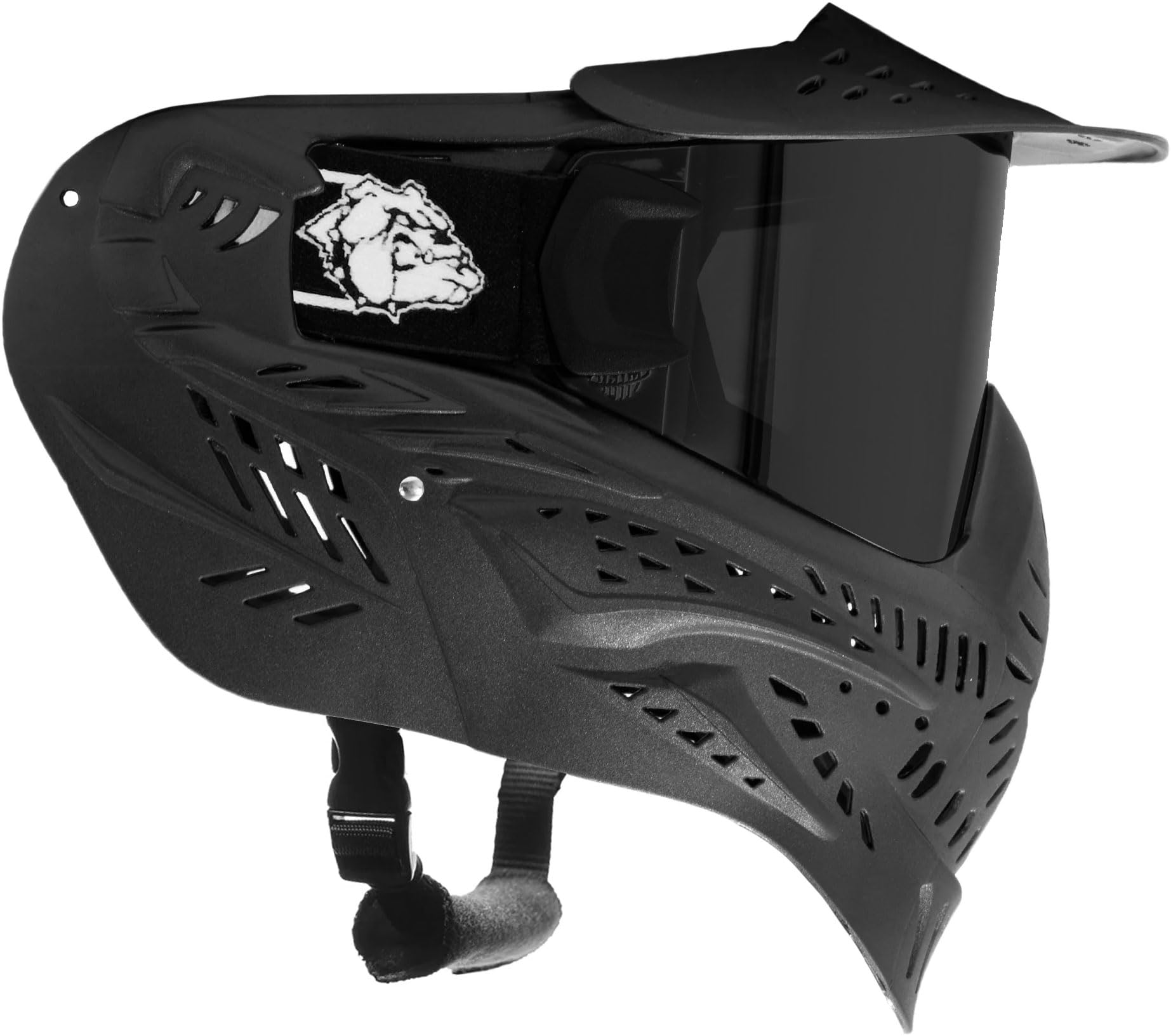 Maddog HK Army HSTL Paintball Airsoft Mask Goggle System | Replaceable Thermal Dual-Pane Anti Fog Lens | Adjustable Full-Face Safety Certified Protection - Black with Smoke Lens