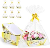 Vista 11 de Paquete de 10 cestas rosas vacías para regalos