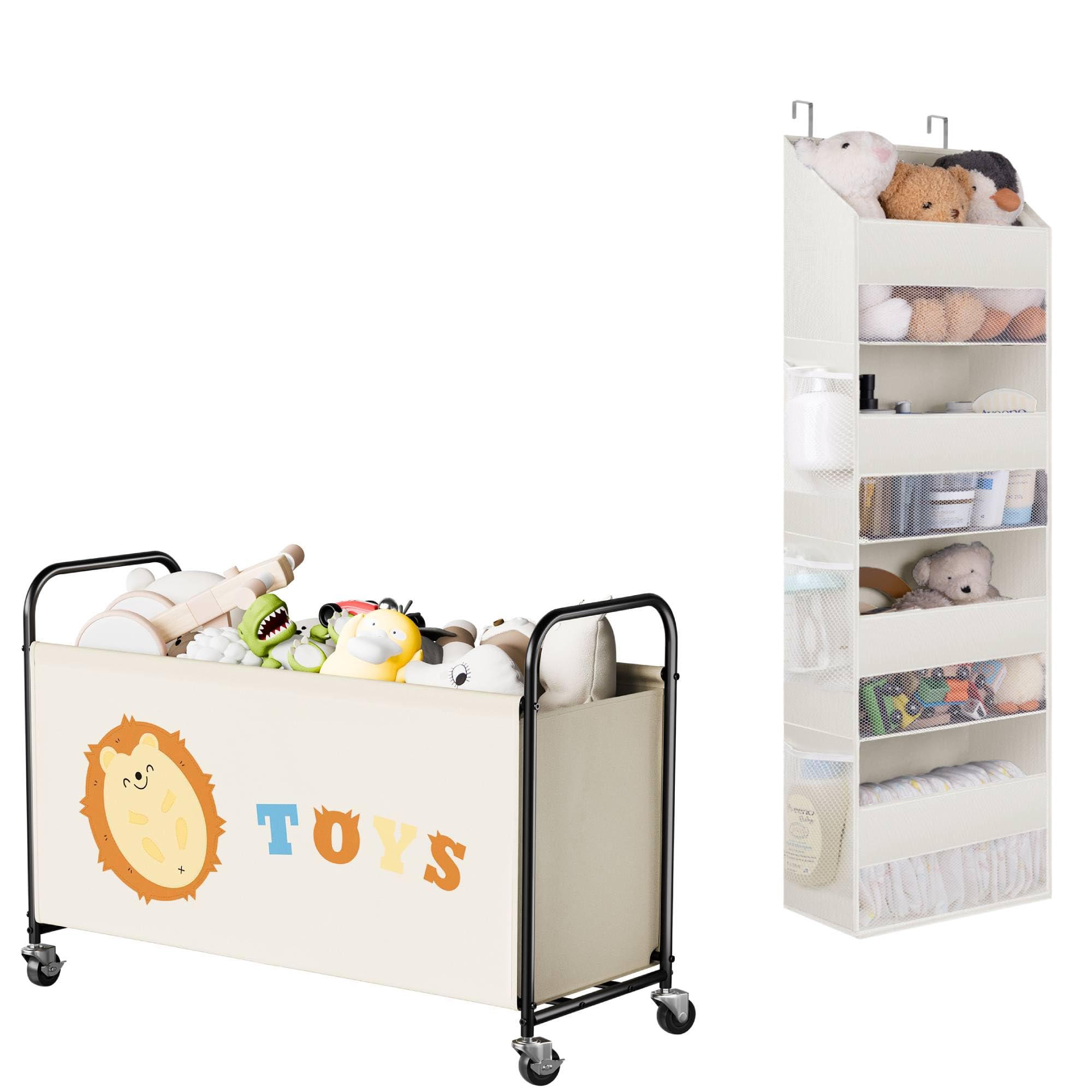 GRANNY SAYS Bündel aus Juguetero con ruedas und Organizador Puerta Colgante de 4 Bolsillos