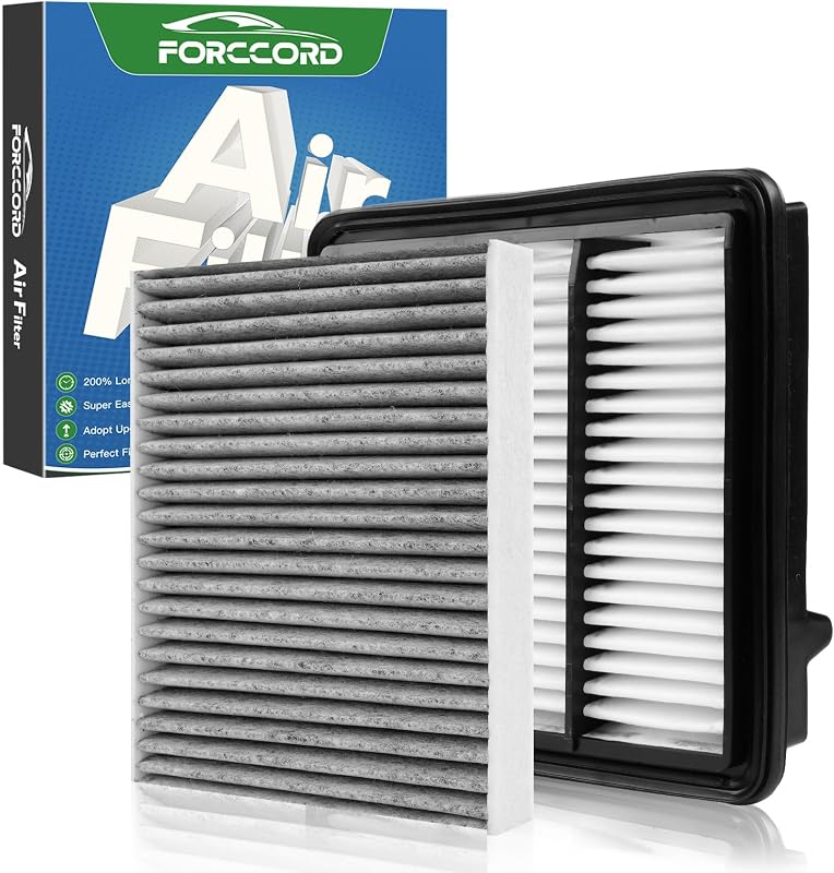 Kit Filtro de Ar do Motor e Filtro de Cabine Forccord para Honda Civic, Accord, CR-V e Acura Integra 1.5L – 2 unidades