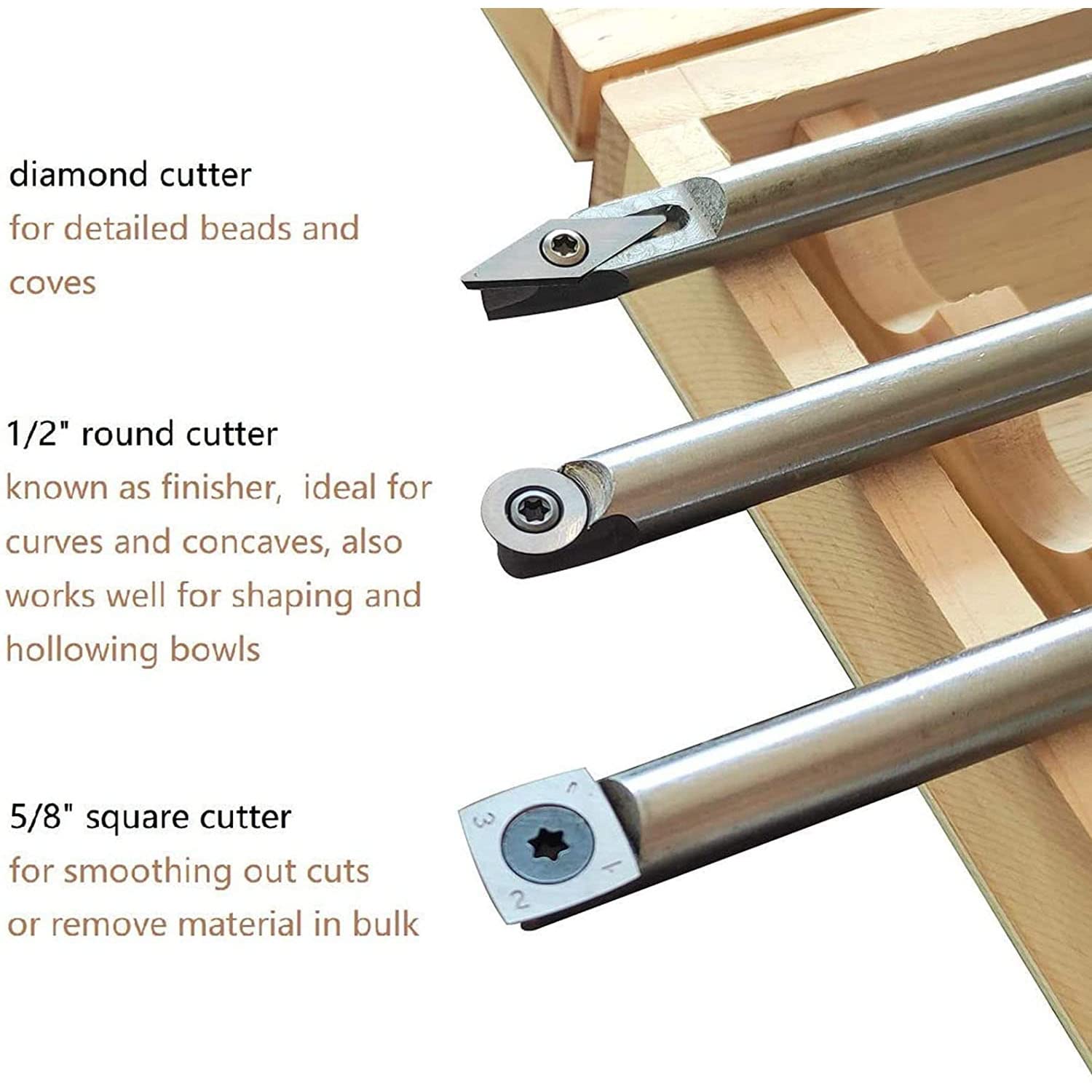 CDBP Hout Draaien Gereedschap Carbide Getipt 11x11x2,0 Mm Met R50 Radius Vierkante Cutter Inserts Voor Draaibeitels En Houtbewerking Draaibank Tool 3 Stks 1574047789