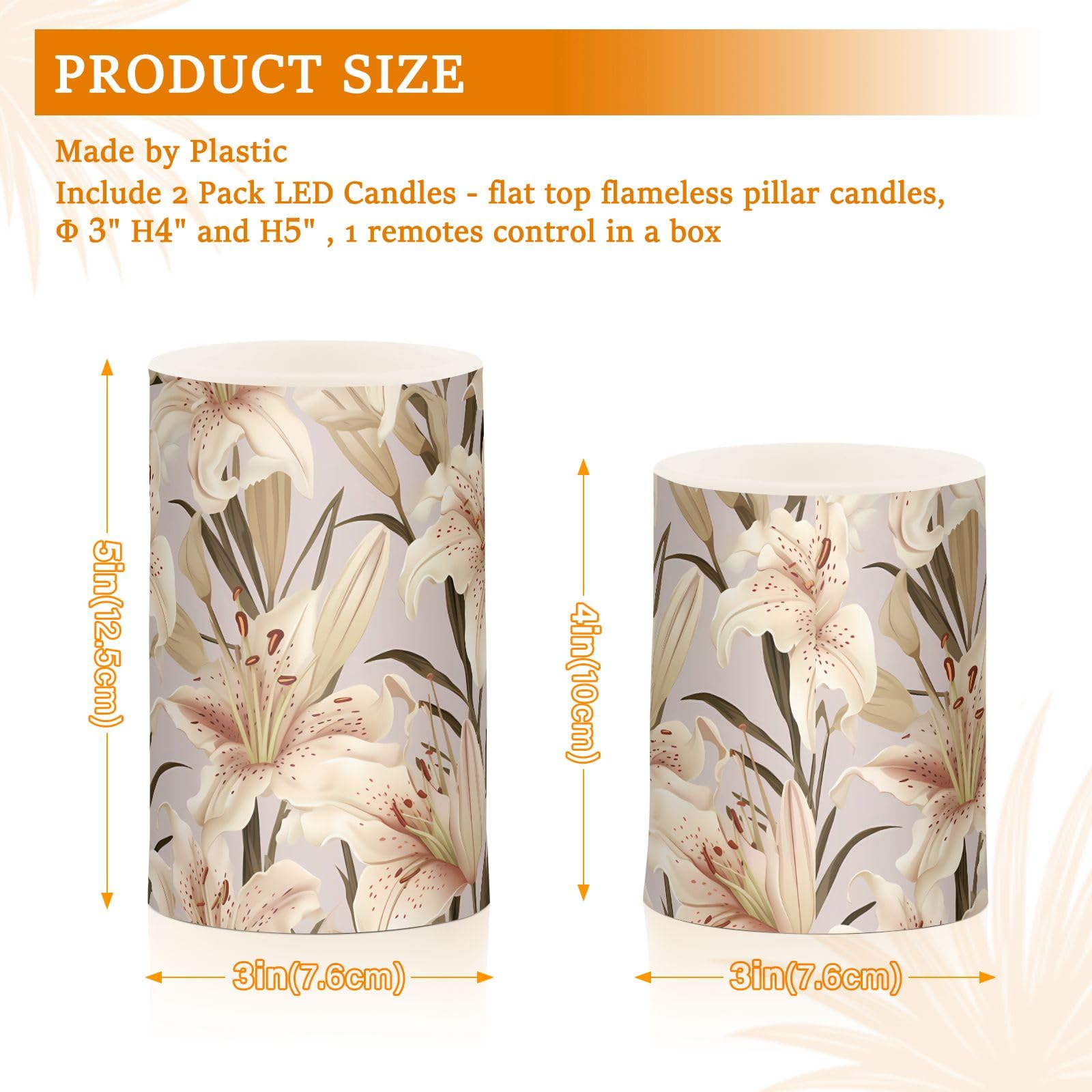 Lights4fun Set di 6 Candele LED a Pilastro in Vera Cera Colata, Candele Elettriche a Batteria, Fiamma Tremolante