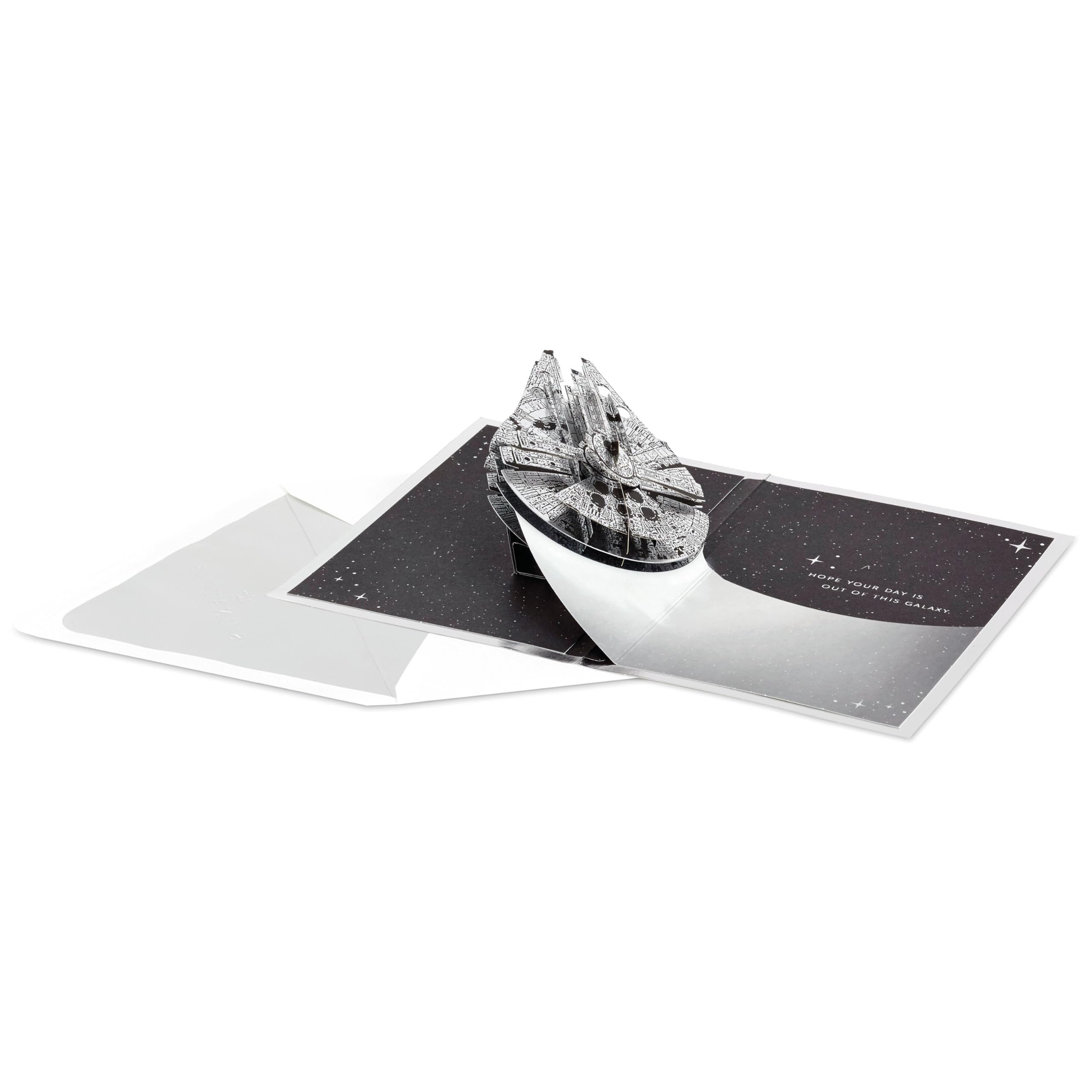 Photo 1 of Hallmark Signature Star Wars Birthday Card (3D Millennium Falcon)