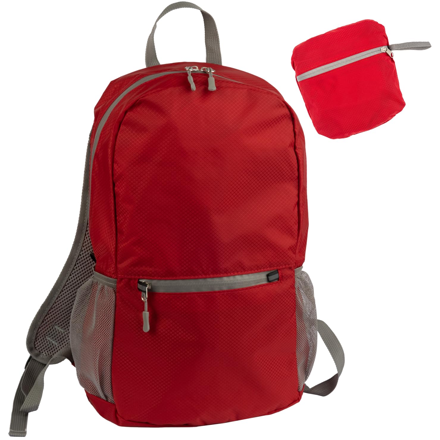 WEDO Packtogo Unisex Foldable Backpack - Red, red, Mittelgroße