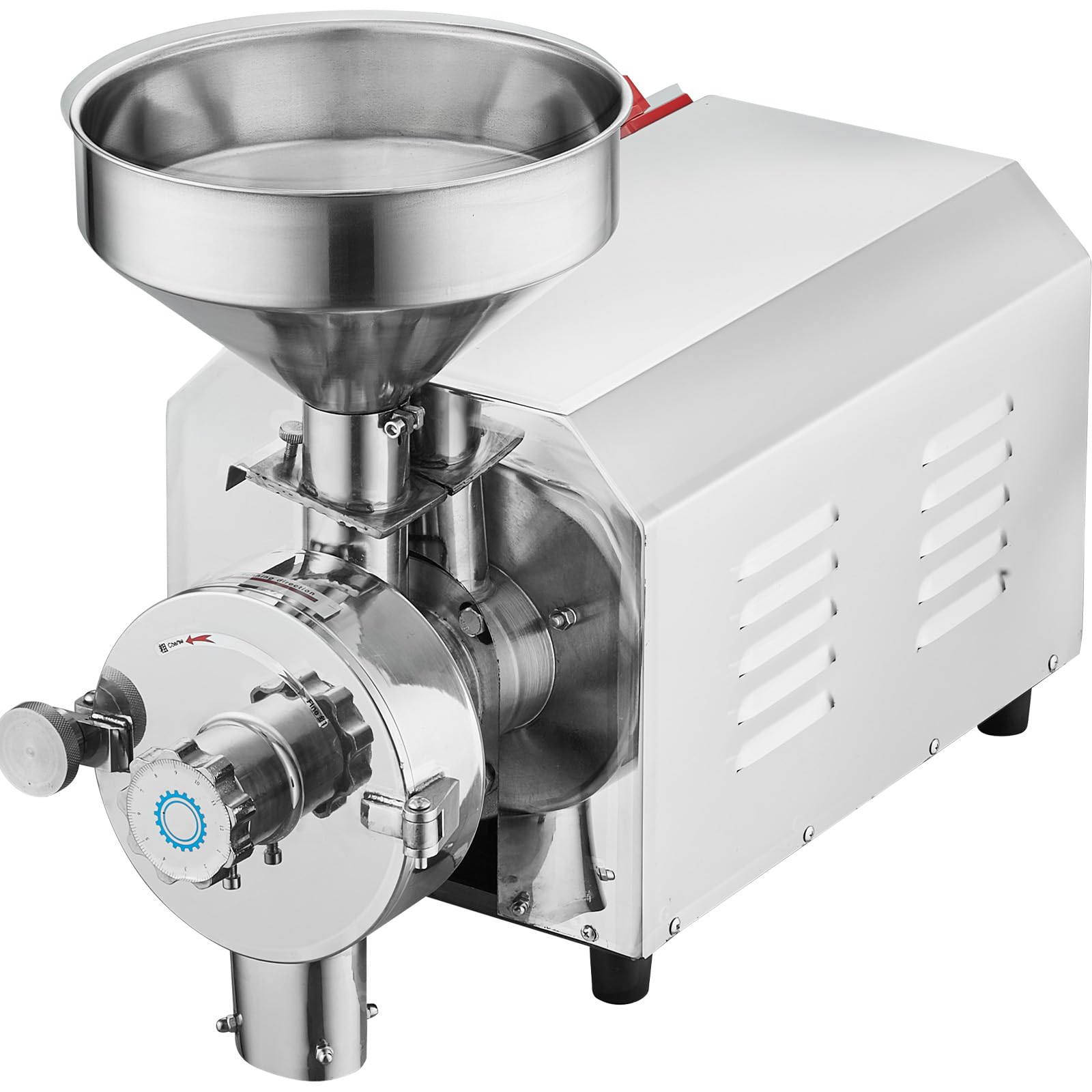 VEVOR Macinatore per Soia e Spezie 3000W Macinatore per Mais 100 KG/H Macinatore per Mais in Acciaio Inossidabile Macchina per Macinazione Industriale per Farina per Pepe Soia Arachidi Grani di Mais