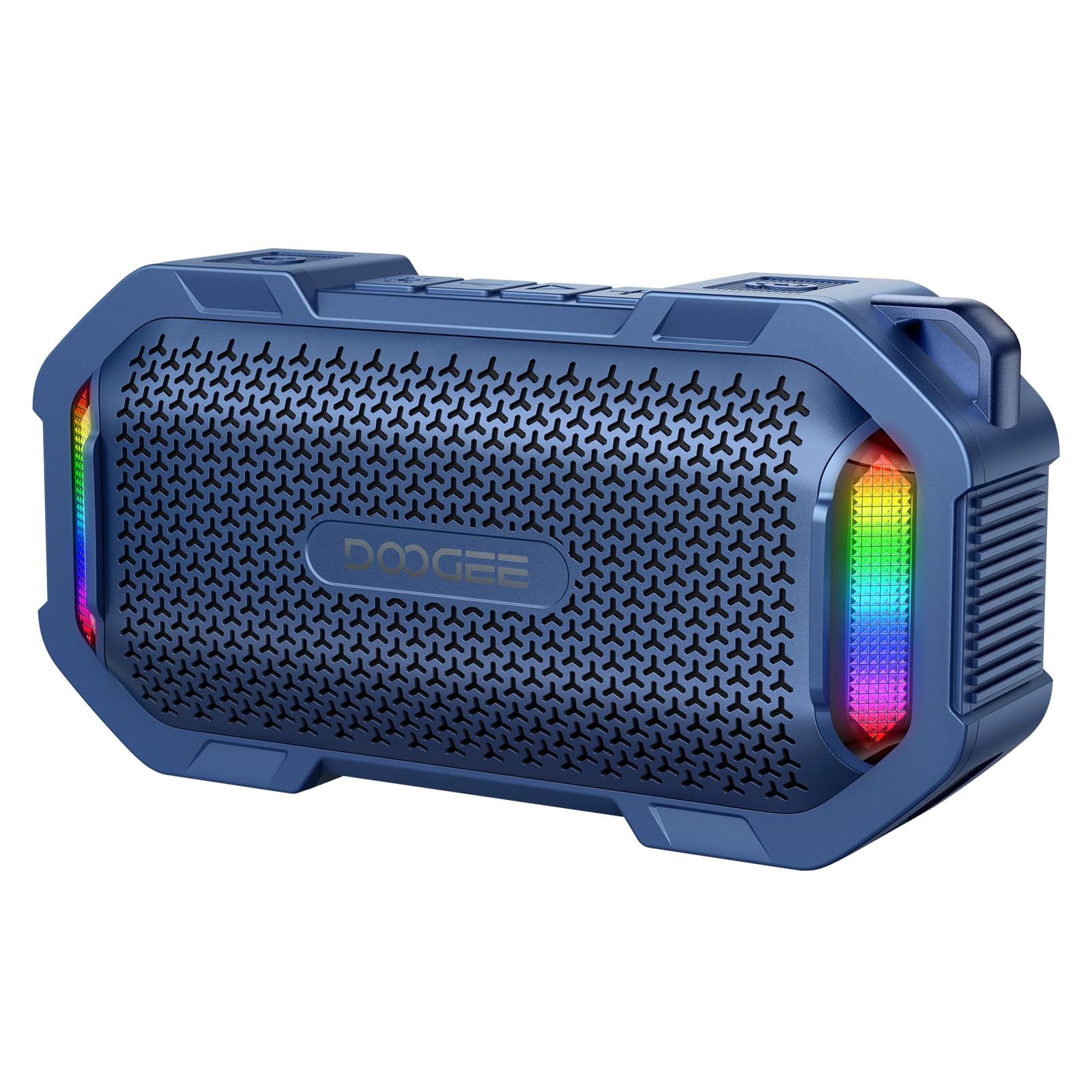 Enceinte Bluetooth Portable Puissante avec Magnétique, TWS Stéréo, 10 Modes RGB, IP67 Etanche, Enceinte d’extérieur Ultra-Portable avec Son Haute Fidélité, pour Fête, Vélo (Bleu)