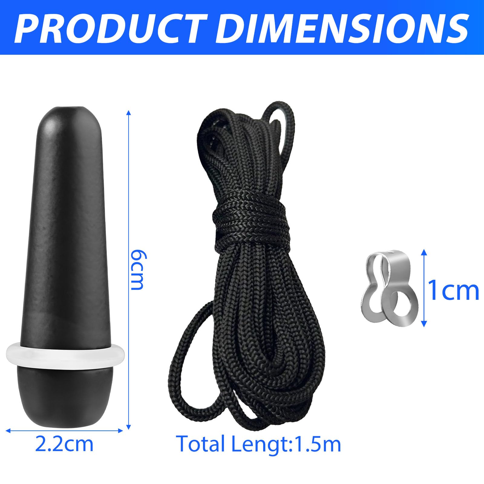 LbsAMP Bathroom Light Pull Cord Handle with 150cm Cord Connector Light Pull Chain Extension Replacement Weighted Cord Pull Ends for Bathroom Toilet Light Ceiling Light Fan Switch - Image 2