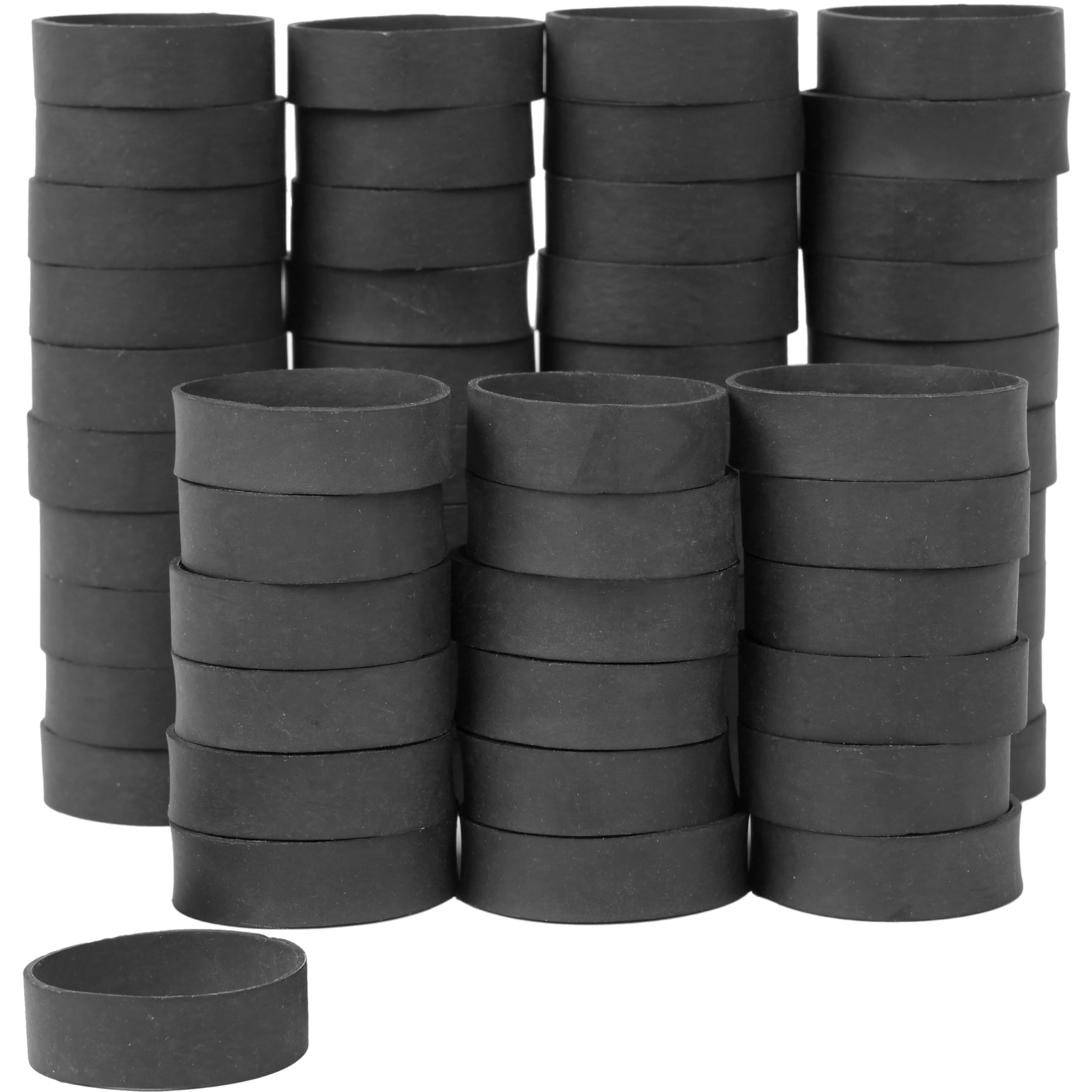 Rubber Bands Size#82 Black 65 Pieces Heavy Duty Wide Industrial Strong Elastic Rubber Bands for Office Supplies Survival Camping Biking Fishing Tactical